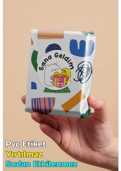 Ambalaj Kargo Hediye Paketleme Etiketi Model 613 - 100 Adet 3cm
