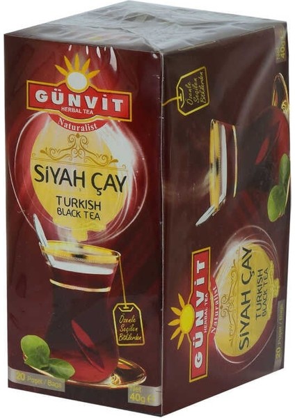 Siyah Çay 2 gr x 20 Süzen Poşet 40 gr