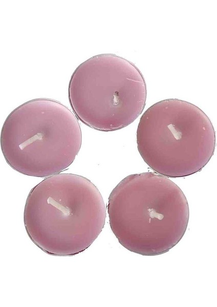 Tea Lights Pembe Mum 5 Li 1 Paket