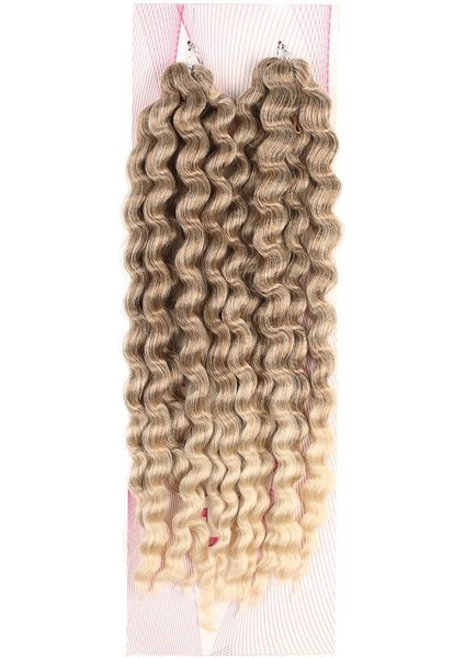 Nice Bulk Afro Su Dalgası Saç - Küllü Kumral - Platin Ombreli