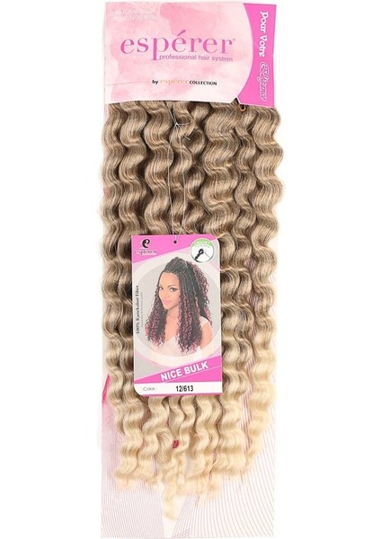 Nice Bulk Afro Su Dalgası Saç - Küllü Kumral - Platin Ombreli
