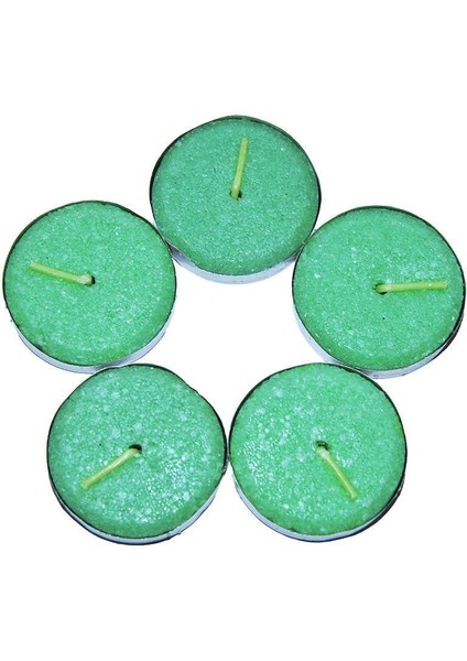 Tea Lights Yeşil Mum 5 Li 1 Paket