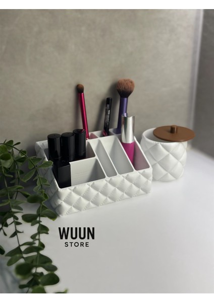 Makyaj Organizeri Banyo Seti 2'li Makyaj Pamukluk/düzenleyici