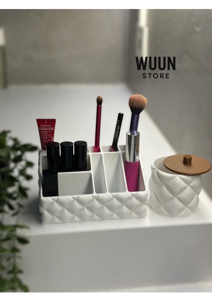 Makyaj Organizeri Banyo Seti 2'li Makyaj Pamukluk/düzenleyici modelleri