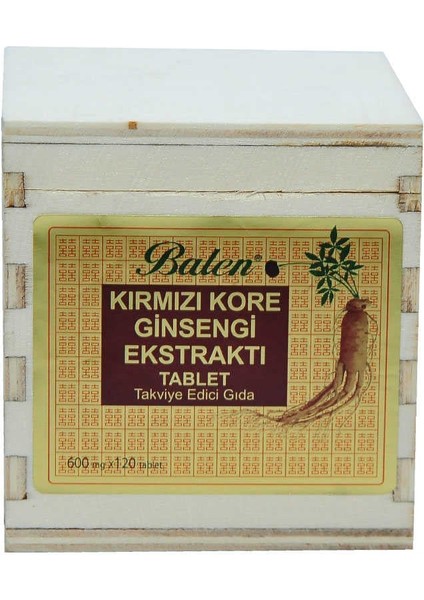 Kırmızı Kore Ginsengi Ekstraktı 120 Tablet