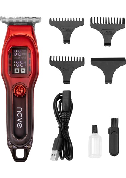 Bq-02 T Bıçaklı Şarjlı Tıraş Makinesi – Led Ekranlı, Profesyonel Sakal & Saç Kesim