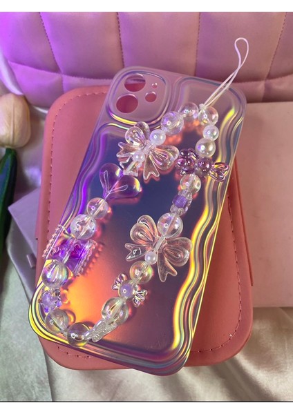 El Yapımı Mor Lila Tonlarında Telefon Charmı /hediyelik Telefon Süsü modelleri