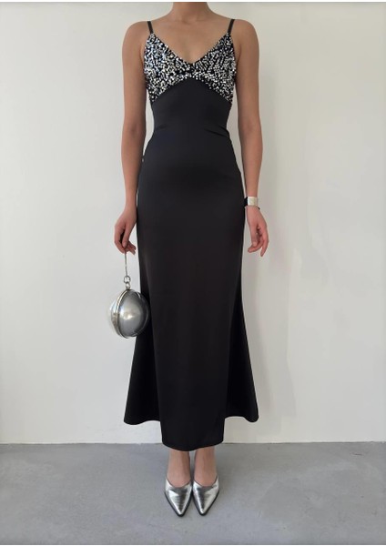 Üçaymoda Shany Ip Askılı Elbise