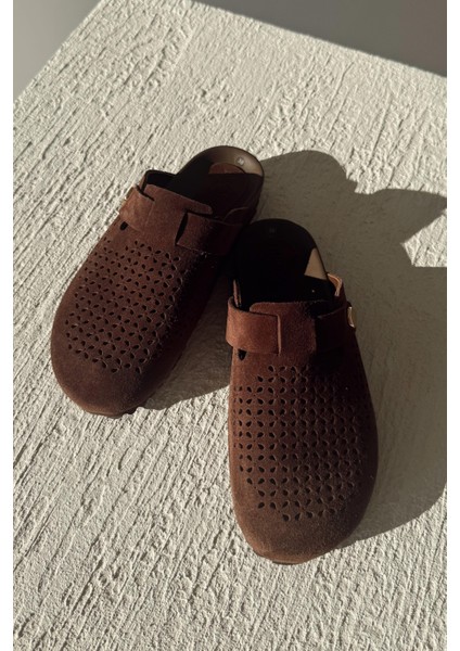 Merlot Kahverengi Hakiki Deri Terlik