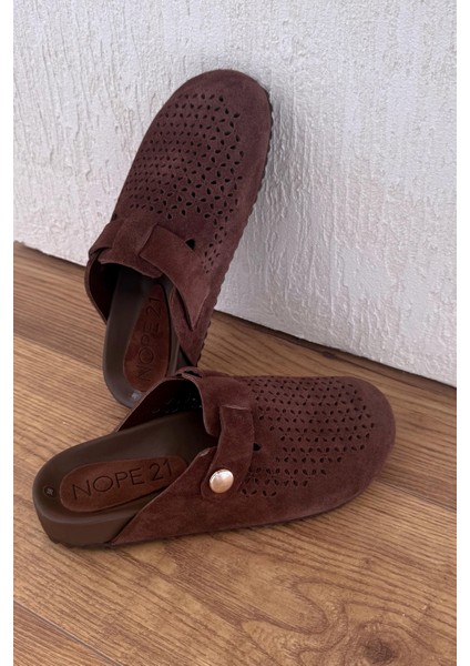 Merlot Kahverengi Hakiki Deri Terlik modelleri