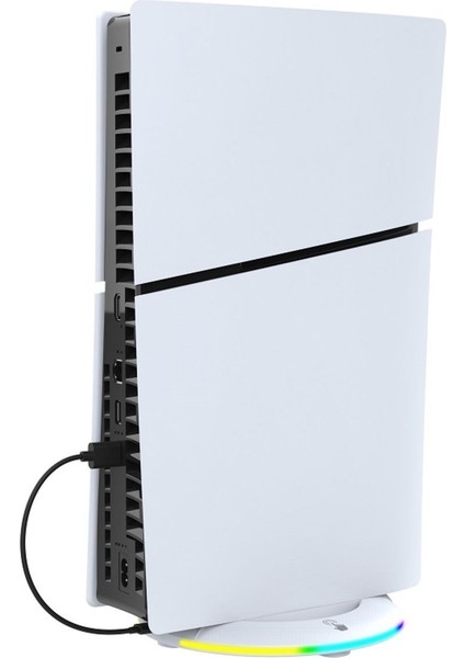 Dikey Stand Dijital/disk Sürümü Ps5 Evrensel Konsol Için 14 Renkli LED Işıklı