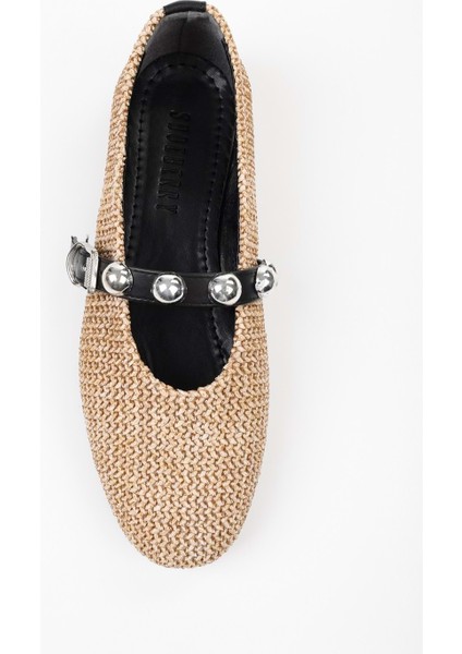 Kadın Raffia Ten Hasır Babet fiyatları