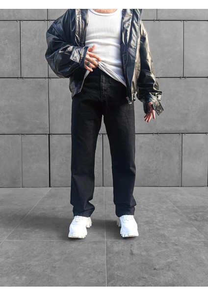 Kuru Jeans Baggy Kalıp Kot Pantolon