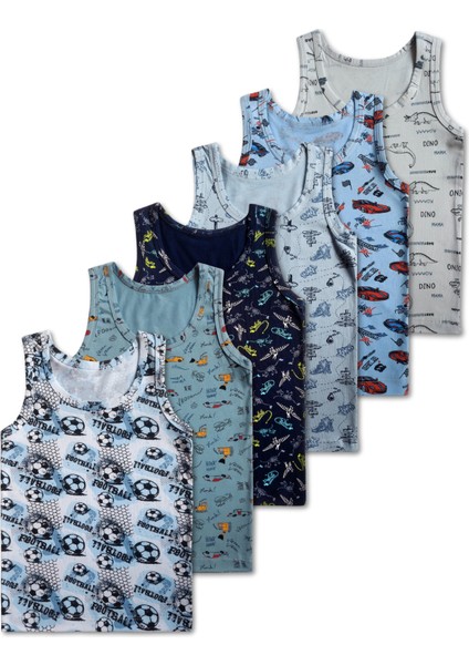 %95 Pamuklu Erkek Çocuk Atlet Fanila Iç Çamaşır 3lü Set
