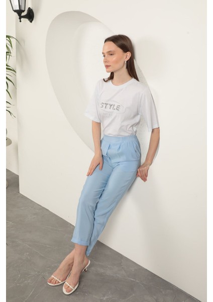 Modal Kumaş Duble Paça Kadın Pantolon-Bebemavi