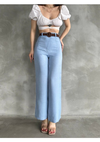Beli Kemerli Keten Pantolon fiyatları