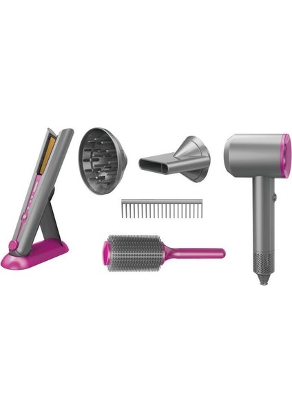 Nessiworld HUA-1019 Sesli ve Işıklı 2ın1 Lüks Saç Şekillendirici Set -Vardem Oyuncak fiyatları