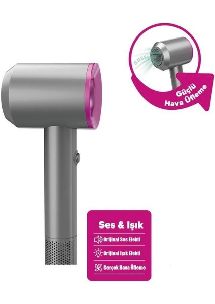 Nessiworld HUA-1019 Sesli ve Işıklı 2ın1 Lüks Saç Şekillendirici Set -Vardem Oyuncak fırsatları