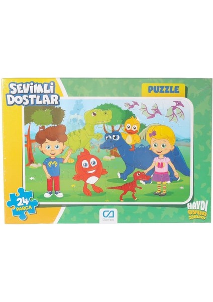 Nessiworld CAFRM-5121-5122 Sevimli Dostlar Frame Puzzle 24 Parça