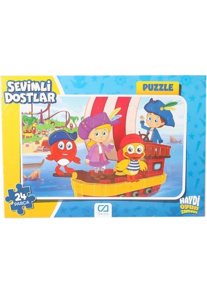 Nessiworld CAFRM-5121-5122 Sevimli Dostlar Frame Puzzle 24 Parça