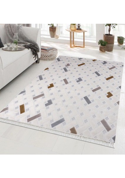 Mojee 2206 Gold Micro Fiber Polyester Yumuşak Silinebilir Keçeleşmez Leke Tutmaz Dekoratif Halı fiyatları