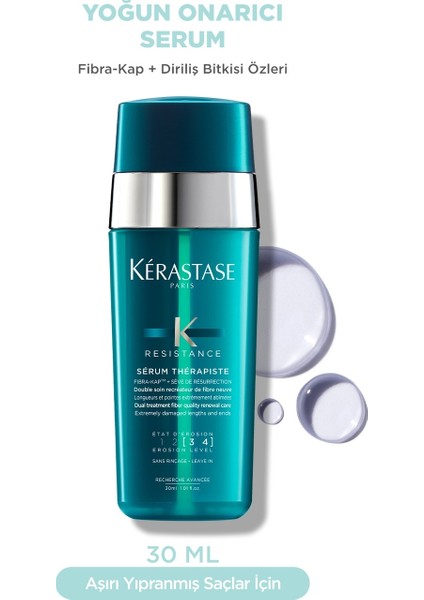 Resistance Sérum Thérapiste Çok Yıpranmış ve Aşırı Işlem Görmüş Saçlar İçin Onarıcı Serum 30 ml