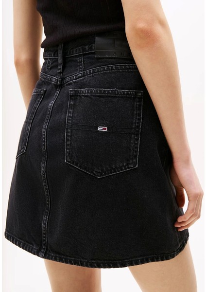 Tommy kadın Açık mavi Mom Denim Etek indirimleri