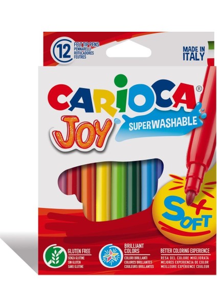 Nessiworld Carioca Joy Süper Yıkanabilir Keçeli Boya Kalemi 12'li