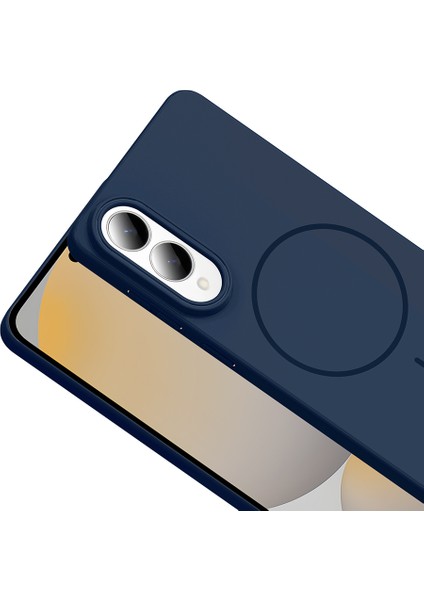 Samsung Galaxy S25 Edge Kılıf M-safe Şarj Özellikli Zore Ruby Sert Kapak modelleri