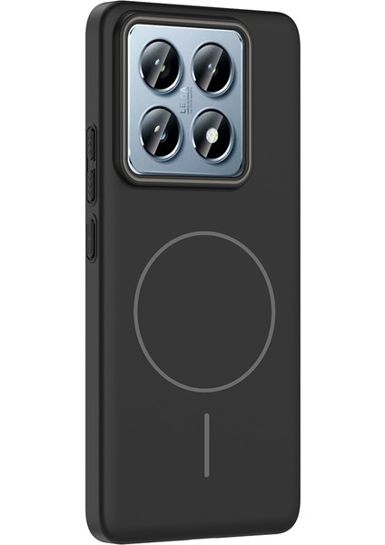 Xiaomi 14T Pro Kılıf M-safe Şarj Özellikli Zore Ruby Sert Kapak + Kamera Lens Koruyucu