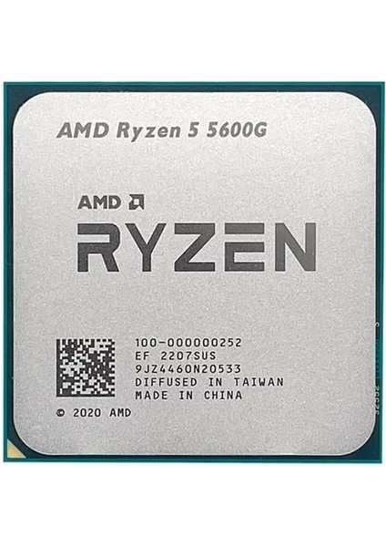 Ryzen 5 5600G Tray 3.9 Ghz 6 Çekirdek 19MB Cache Am4 7nm Kutulusuz Fansız Işlemci