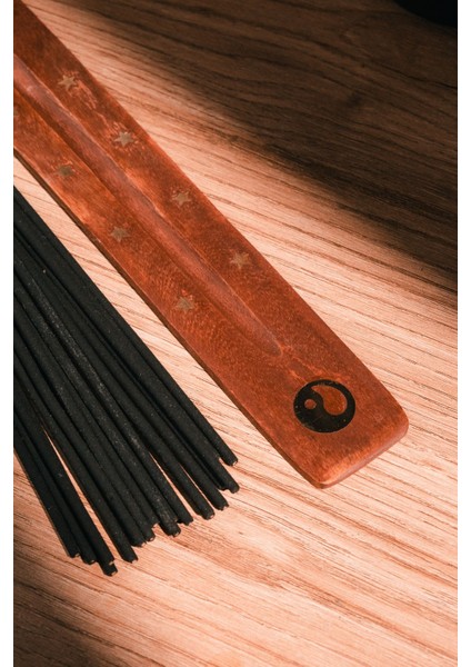 20 Adet Lotus Çubuk Tütsü ve Ying Yang Ahşap Tütsülük Seti | Meditasyon | Yoga | Sakinleştirici