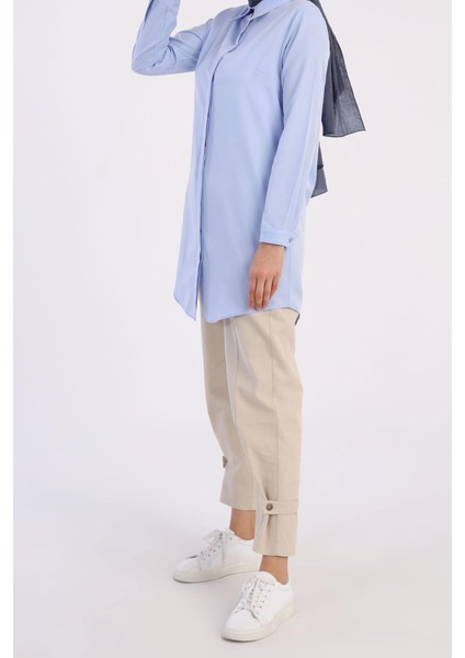 BDX51007K Basic Gizli Patlı Gömlek Tunik modelleri