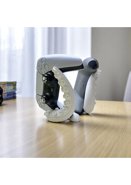 Ps4/ps5/xbox Uyumlu 2'li Konsol Standı Kol Tutucu Stand Joystick Standı 3D Baskı Ahtapot Şeklinde