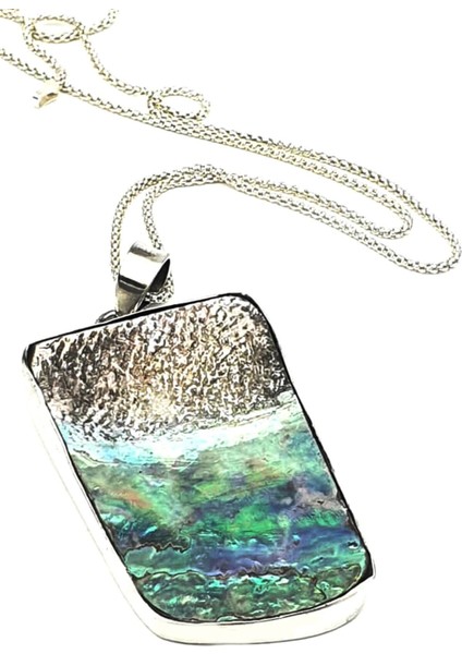 okyanus sedefi gümüş el işi kolye modelleri