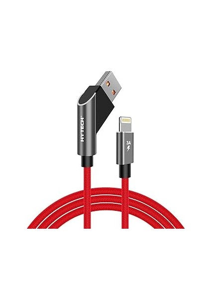 HY-X315 3A Iphone Lightning 1m, Kırmızı Şarj Kablosu