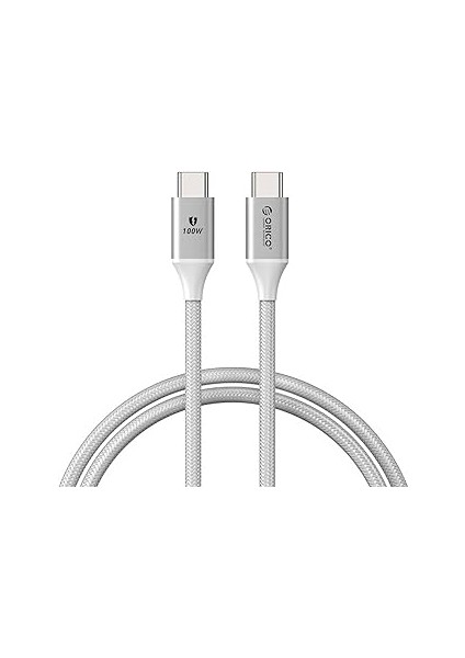 Orico 100W 5A Pd Type-C To Type-C Hızlı Şarj ve Data Kablosu Beyaz 1 Metre