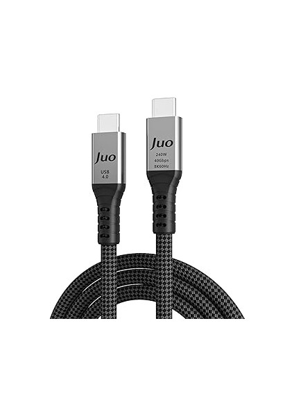 Juo USB 4.0 240W 40GBPS Thunderbolt 4 8k 60Hz Usb-C Görüntü Aktarım ve Type-C Hızlı Şarj ve Data Ka