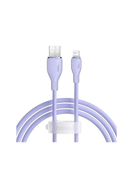 Pudding Hızlı Şarj Likli Lightning Kablo 2.4A 1.2 Metre, Mor