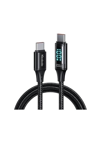 Mcdodo CA-1100 100W Type-C To Type-C Dijital Ekran Sarj Kablosu, 1.2m