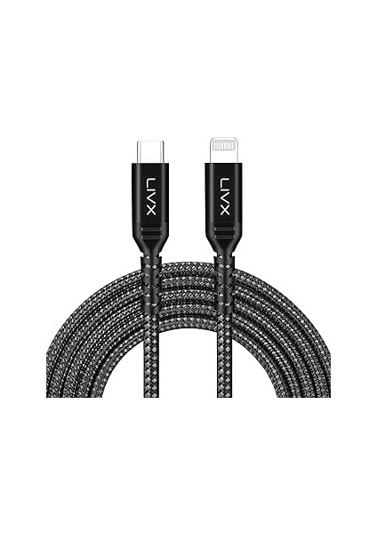 Safe 27W Type C To Lightning 2 Metre Örgülü Iphone Hızlı Şarj Kablosu Ylt-02