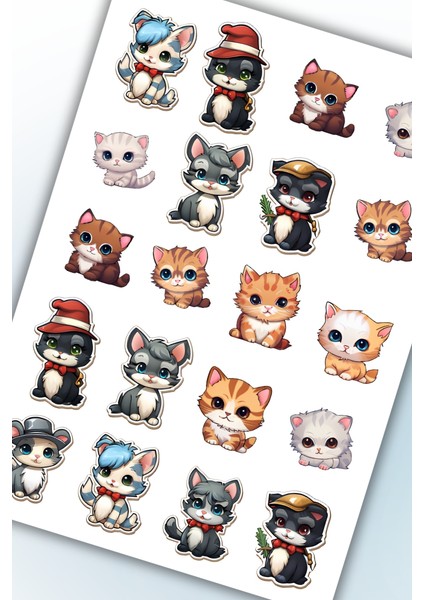 Sevimli Kedi Temalı Sticker Planner Ajanda Bullet Journal Için Uygun modelleri