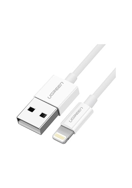 Ugre, Mfi Lisanslı Usb-A & Lightning Şarj ve Data Kablosu, 2 Metre, Beyaz