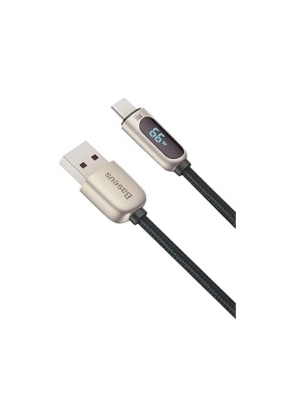Display Hızlı Şarj Kablosu USB To Type-C 66W, 1m, Yeşil