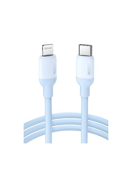 Ugre Usb-C Lightning Kablo Mavi 1 M Mfi Test Edilmiş Power Delivery Tip C Lightning Şarj Kablosu
