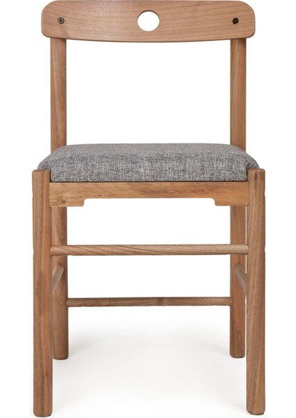 Alaçatı Ceviz Gri Sandalye, Masif Ahşap Sandalye, Iskandinav Sandalye, Retro Sandalye, Modern