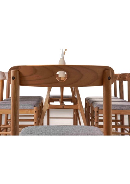 Alaçatı Ceviz Gri Sandalye, Masif Ahşap Sandalye, Iskandinav Sandalye, Retro Sandalye, Modern