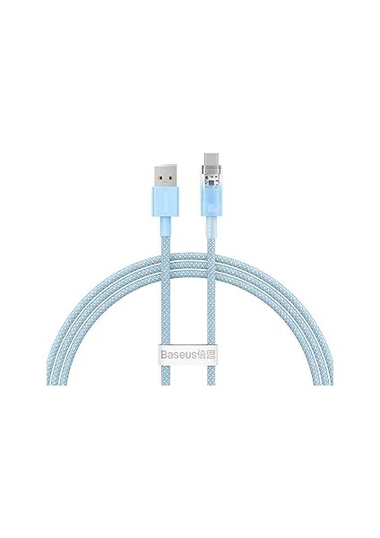 Hızlı Şarj Kablosu Akıllı Lık Kontrolü USB To Type-C 100W, 1m, Mavi