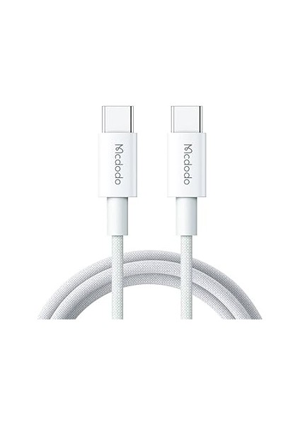 Mcdodo CA-2770 60W USB C To USB C Şarj ve Data Kablosu Beyaz 1.2 M