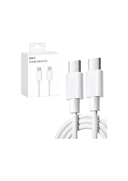 Kyrotech USB C Kablosu Esnek USB C - USB C Şarj Kablosu Pd 3.0 Iphone 15 Pro Max Galaxy S23 S22 S21